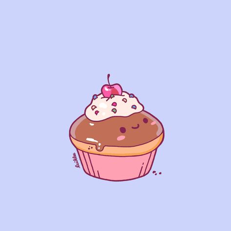 Hey guys!💕 Here is a brand new illustration for you!❤️ I'm already practicing for Kawaii Week and decided to draw something sweet. I hope you like this cute littel chocolate cherry muffin!🧁 Aaand it's Friday!🥳 So I wish you a relaxing weekend!✨ It's hard to believe that when the weekend is over, Kawaii Week starts...🙌 I'm excited!😍 I hope many of you will join. I'm really looking forward to your drawings!🥰 - - - #kawaii #cuteillustration #cuteart #illustration #illustrationartists #illustrat... Cozy Drawing Illustration, Cute Cookie Drawing, Muffin Drawing, Cartoon Muffin, Muffin Cartoon, Cherry Muffin, Cookie Drawing, Cherry Muffins, Bakery Art