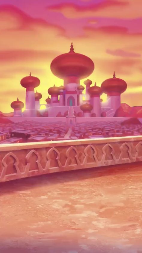 Disney Scenery Backgrounds, Aladdin Castle, Aladin Disney, Aladdin Musical, Aladdin Wallpaper, Disney Castles, Disney Moments, Disney Princess Jasmine, Lakeside Cabin