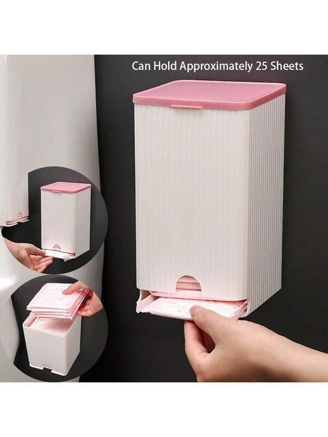 1PC Punch-Free Tissue Holder, Wall-Mounted Sanitary Napkin Storage Box, Toilet Storage Box, Sanitary Napkin Storage Box,Menstrual Pad Holder,Period Product Storage Case,Feminine Hygiene Product Organizer,Sanitary Towel Dispenser Box,Bathroom Storage Box For Sanitary Pads,Tampon And Pad Storage BoxI discovered amazing products on SHEIN.com, come check them out! Sanitary Napkin Storage, Paper Towel Storage, Bathroom Storage Boxes, Craft Storage Box, Napkin Storage, Sanitary Towels, Toilet Paper Storage, Úložný Box, Towel Dispenser