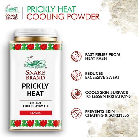 Instant relief from heat rash and irritation—Snake Brand has you covered! 🐍❄️ Shop at : www.talentbyuk.com #snakebrand #pricklyheatpowder #staycool #skinsaviour #pricklyheatcoolingpowder #heatprotection #ukmarketplace #nomoreitchyskin #skincomfort Prickly Heat Rash, Prickly Heat, Heat Rash, 60 Years Ago, Petroleum Jelly, Excessive Sweating, Allergic Reaction, Facial Toner, Smoother Skin