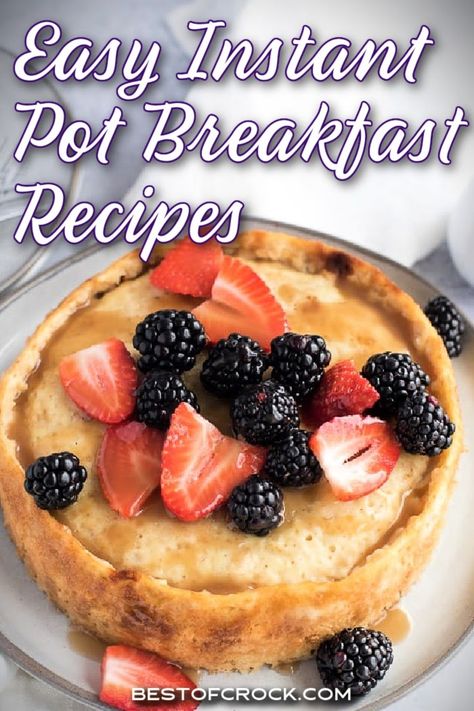 These easy Instant Pot breakfast recipes are not only quick breakfast options; they are also a delicious way to start your day. Quick Breakfast Recipes | Healthy Breakfast Ideas Instant Pot | Instant Pot Breakfast Recipes Potatoes | Breakfast Casseroles | Breakfast Recipes with Sausage | Easy Breakfast Recipes | Healthy Breakfast Meal Planning | Breakfast Ideas for Busy People via @bestofcrock Instapot Breakfast Recipes Healthy, Instant Pot Breakfast Recipes Easy, Healthy Instant Pot Breakfast Recipes, Instant Pot Brunch Recipes, Instapot Breakfast Recipes, Quick Breakfast Recipes Healthy, Instant Pot Recipes Breakfast, Easy Breakfast Recipes Healthy, Instapot Breakfast