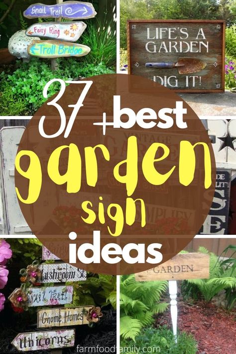 37+ Creative & Funny Garden Sign Ideas and Projects For 2020 Diy Garden Signs Yard Art, Butterfly Garden Signs Diy, Signs For Gardens Backyards, Signs For The Garden, School Garden Signs Ideas, Diy Outdoor Signs Wood Garden, Greenhouse Signs Funny, Welcome To Our Garden Sign, Cute Garden Signs Diy