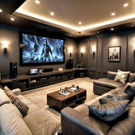 25 Cool Game Room Ideas for Every Gamer (2024) - Suite 101 Teenage Games Room, Move Room Ideas, Downstairs Game Room Ideas, Rec Room Guest Room Combo, Secret Game Room, Gamer House Aesthetic, Game Room Setup Ideas, Game Room For Couples, Outdoor Gaming Room