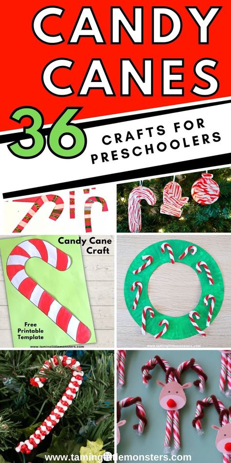 36 Adorable Candy Cane Crafts for Preschoolers. Fun christmas crafts for kids to make this holiday season. Perfect for toddler, preschool and kindergarten. #christmas #arts and crafts #toddler #preschool #kindergarten Candy Cane Reindeer, Kindergarten Christmas, Elf Crafts, Candy Cane Crafts, Christmas Arts, Crafts For Preschoolers, Candy Cane Decorations, Fine Motor Activity, Activity For Toddlers