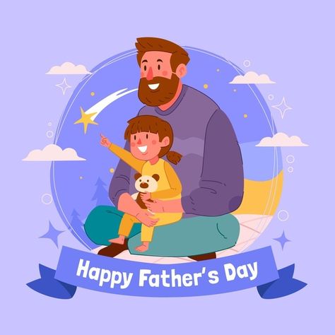 Fathers Day Illustration Art, Fathers Day Illustration, Father's Day Painting, Father Illustration, Fathers Day Wallpapers, Father's Day Illustration, Superhero Symbols, Fathers Day Banner, Day Illustration