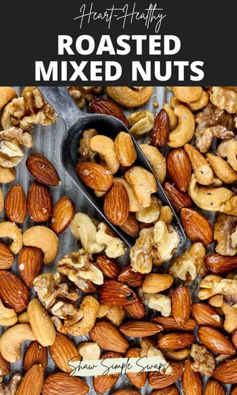 Roasted Nuts Recipe Simple, Healthy Nut Recipes Snacks, Roasted Nuts Recipe Healthy, Roasted Mixed Nuts Recipe, Mixed Nuts And Dried Fruit Recipes, Salted Nuts Roasted, Mix Nuts Recipes, How To Salt Unsalted Nuts How To Make, Salted Nuts Recipe