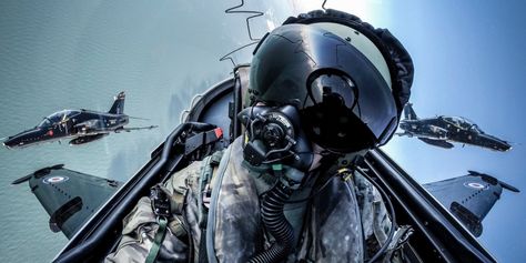 Corporal Tim Laurence snapped the cockpit photo while flying over Anglesey in north Wales during a training sortie. The image was nominated in the Peoples' Choice category in the annual RAF Photographic Competition. Pilot Cockpit, Flying Photography, Anglesey Wales, Fire Training, Photography Competition, British Armed Forces, Battle Of Britain, Fighter Pilot, Royal Air Force