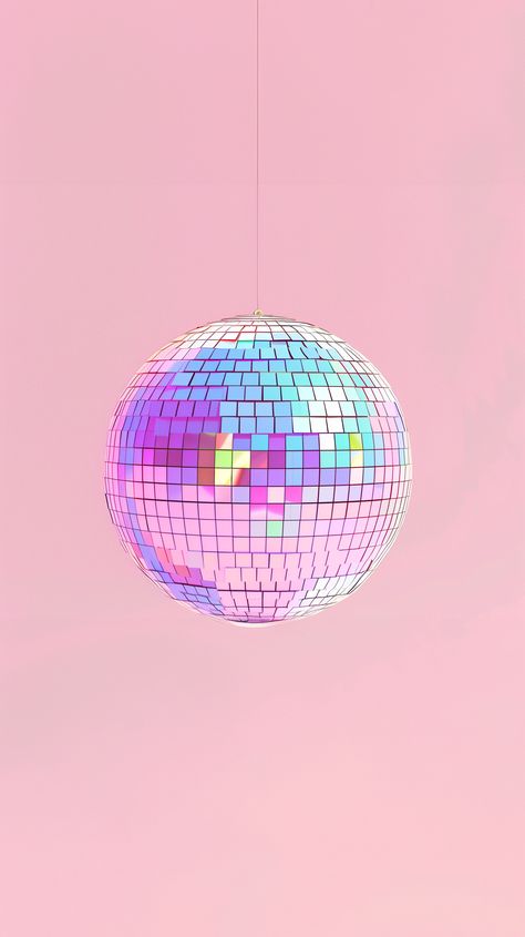 Get groovy with this pastel disco ball wallpaper for your iPhone and Android. A perfect blend of retro vibes and modern style that will light up your screen and mood! 🕺✨ Disco Balls Background, Disco Iphone Wallpaper, Magic 8 Ball Wallpaper, Disco Ball Iphone Wallpaper, Disco Wallpaper Aesthetic, Disco Ball Preppy, Disco Icons, Preppy Motivation, Disco Ball Background