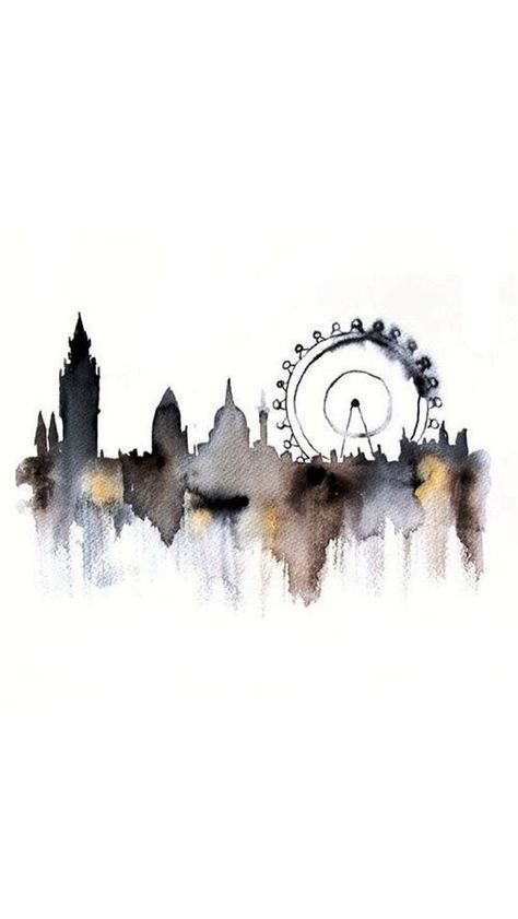 Iphone Wallpaper London, Wallpaper Tumblr, London Skyline, Iphone Backgrounds, Wallpapers Iphone, Easy Watercolor, Tumblr Wallpaper, Wallpaper Pictures, 판타지 아트