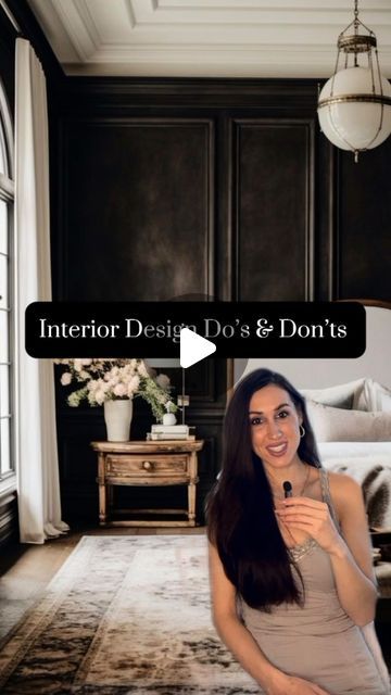 Alexandra Levy on Instagram: "Would you believe me if I said black can be one of the most beautiful and inviting colors to use in design? 🖤  This one’s for all you bold and beautiful lovers out there that might be nervous to try it. Follow these tips to get the warm, yet moody space of your dreams! 👇🏻  1.) Incorperate trim and moldings to give depth and dimension.   2.) Use a paint that has some movement (limewash or plaster paint).   3.) Makee sure the furniture your selecting contrasts with the black walls.   4.) Add visual interest through artwork that contrasts.  5.) Incorperate warm colors through furniture and decor (brown is one of my favorite combinations with black).   Comment “shop” and I will send you my LTK with all the product links I can in my home! ✨ . . Black interiors N Entertainment Room Paint Colors, Dark Walls With White Trim, White Wall Black Trim, Dark Walls White Ceiling, Black Wall And Ceiling, Paint And Wallpaper Combo, Dark Charcoal Walls, Colors That Go With Black, Trim And Wall Color Combinations