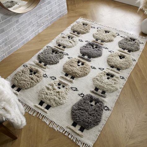 Wooden Placemats, Tufting Rugs, Sheep Rug, High Pile Rug, Kids Rug, Blue Grey Rug, Downstairs Bathroom, Rugs Bathroom, Shaggy Rug