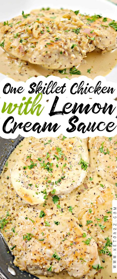 Lemon Sauce Chicken, Lemon Basil Cream Sauce Recipe, Grilled Chicken With Cream Sauce, Chicken In Cream Sauce Recipes, Chicken In Garlic Cream Sauce, Lemon Cream Sauce For Chicken, Chicken Lemon Cream Sauce, Chicken With Lemon Garlic Cream Sauce, Chicken In Lemon Cream Sauce