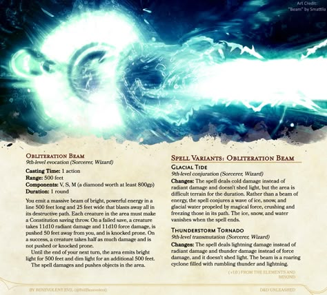 Ice Spells Dnd, D&d Spells, Ice Sorcerer, 5e Spells, Homebrew Spells, Dnd Spells, Dnd Homebrew, Dnd Classes, Dungeons And Dragons 5e