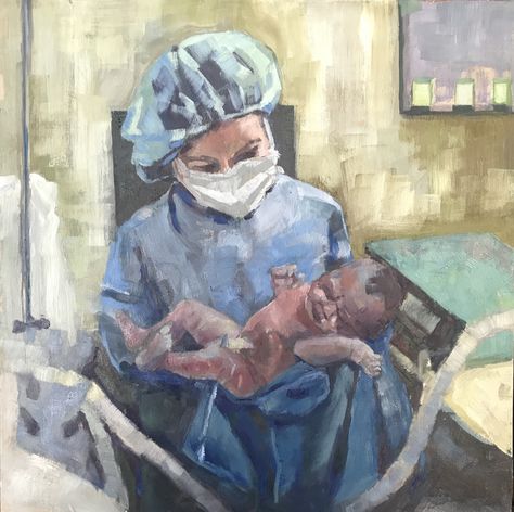 Nursing Art Drawing, Labor And Delivery Nurse Pictures, Pediatric Wallpaper, Doctor Painting Art, Nurse Art Illustrations, Labor And Delivery Nurse Aesthetic, Obstetrician Aesthetic, Obgyn Aesthetic, Midwifery Aesthetic