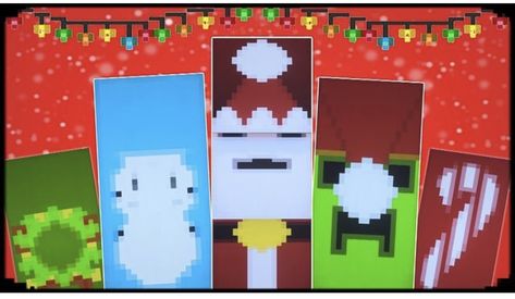 Penguin Banner Minecraft, Christmas Banners Minecraft, B Banner Minecraft, Minecraft Netflix Banner, Minecraft Santa Sleigh, Minecraft Christmas, Minecraft Banner, Banner Christmas, Minecraft Banners