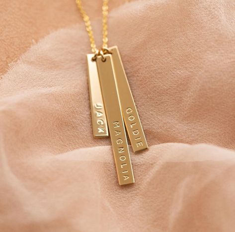 Made By Mary, Vertical Bar Necklace, Vertical Bar, Bar Necklace, Go On, My Jewellery, Jewelry Pieces, Arrow Necklace, Bar