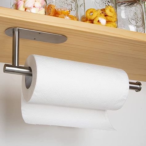 Countertop Organization, Kitchen Paper Towel, Kitchen Paper, Towel Dispenser, Adhesive Paper, Paper Towel Holder, Under Cabinet, Bathroom Hardware, Black Bathroom