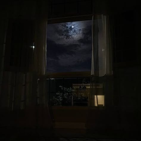 Dark Night, Night Sky, In The Dark, The Moon, Curtains, Moon