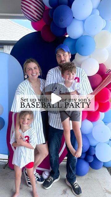 Baseball Party Balloon Garland, Baseball Games For Party, Baseball Party Ideas For Boys, Sandlot Themed Birthday Party, Treat Cart, Baseball Birthday Party Ideas, Baseball Theme Birthday Party, Treat Wall, Baseball Theme Birthday