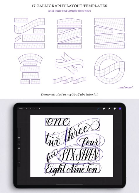 Calligraphy Composition, Letter Composition, Typography Tutorial, Fonts Lettering, Procreate Ipad Tutorials, Digital Calligraphy, Lettering Guide, Logo Design Inspiration Creative, Ipad Tutorials