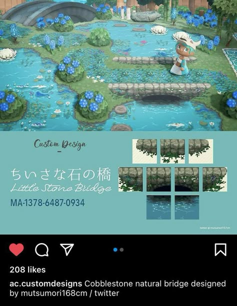 Acnh Lake Design Code, Animal Crossing Mushroom Path, Acnh Elegantcore Codes, Animal Crossing My Design, Code Animal Crossing New Horizon, Acnh Custom Path Codes, Animal Crossing Path Codes, Acnh Bridge, Animal Crossing Design Codes Paths