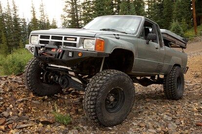 1985 Toyota Pickup Diesel McFly Toyota Trucks 4x4, Toyota Pickup 4x4, Overland Truck, Rigid Industries, Old Pickup, Tv Advertising, Old Pickup Trucks, Toyota 4x4, Toyota Pickup