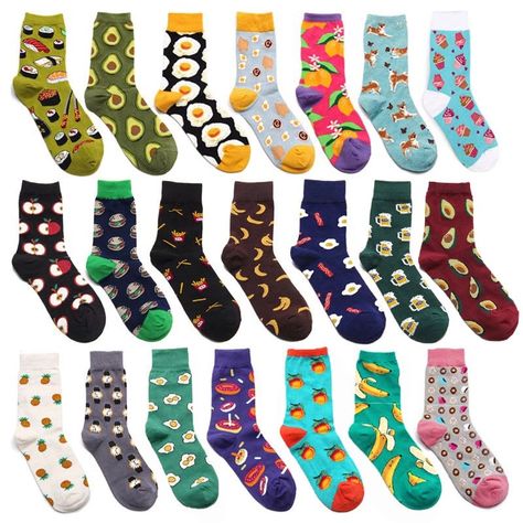 Funny Socks For Men, Cheap Socks, Seamless Socks, Estilo Harajuku, Hip Hop Women, Hip Hop Party, Socks Funny, Art Socks, Summer Green