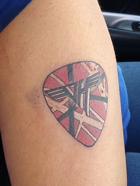 Eddie Van Halen Tattoo, Van Halen Tattoo Ideas, Van Halen Tattoo, Rock Music Tattoo, Music Tattoo Sleeves, Rock Tattoo, Tattoo Sleeves, Dad Tattoos, Tattoo Arm