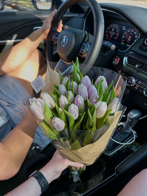 Flowers, tulips, car, boyfriend, best boyfriend, aesthetic, relationship, flower set, gift ideas, girlfriend, best life, flower girl, views, BFF, rich, Relationship Flowers Aesthetic, Tulips For Girlfriend, Man Buying Flowers Aesthetic, Living With Girlfriend, Spring Boyfriend Aesthetic, Spring Relationship Aesthetic, Boyfriend Flowers Gift, Flowers To Give To Girlfriend, Flowers To Get Your Girlfriend