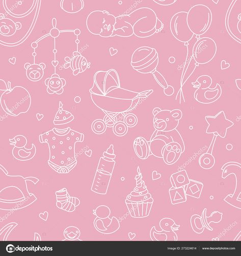 Shower Wallpaper, Wrapping Paper Wallpaper, Party Vector, Baby Shower Wrapping, Girl Vector, Keyword Elements Canva, Baby Printables, Butterfly Wallpaper Iphone