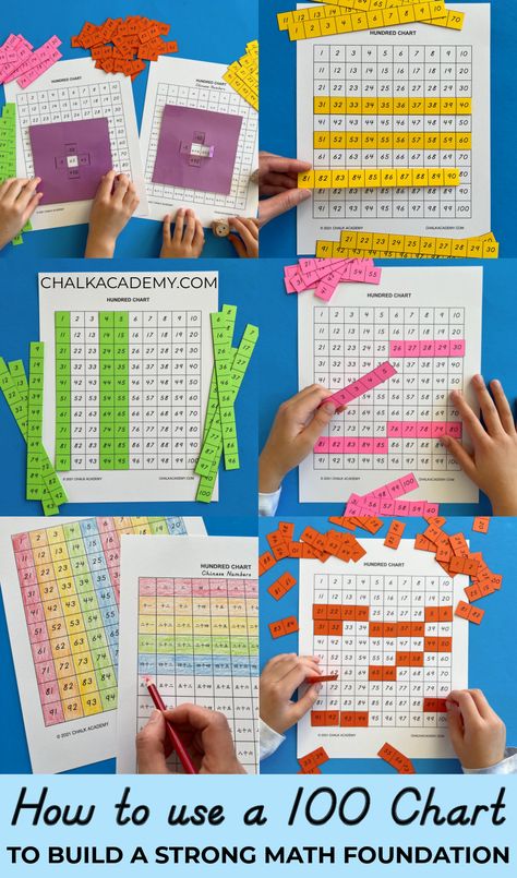 Hundred Chart Activities, 100s Chart Activities, 100 Chart Activities, Hundreds Chart Printable, 100 Grid, Hundred Chart, Preschool Montessori, Montessori Kindergarten, 100's Chart