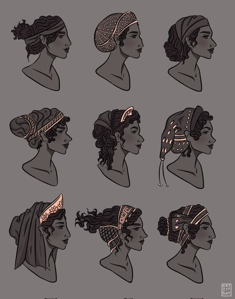 britt 🌱 on Twitter: "Ancient Greek Headdresses pt.3🌱 https://t.co/7QhNuNW9u2" / X Indian Clothing Drawing, Got Character Design, Greek Women Clothing, Greek Outfit Designs, Ancient Grecian Fashion, Worldbuilding Clothes, Greek Witch, Greek Inspired Drawings, Greek Clothing Reference