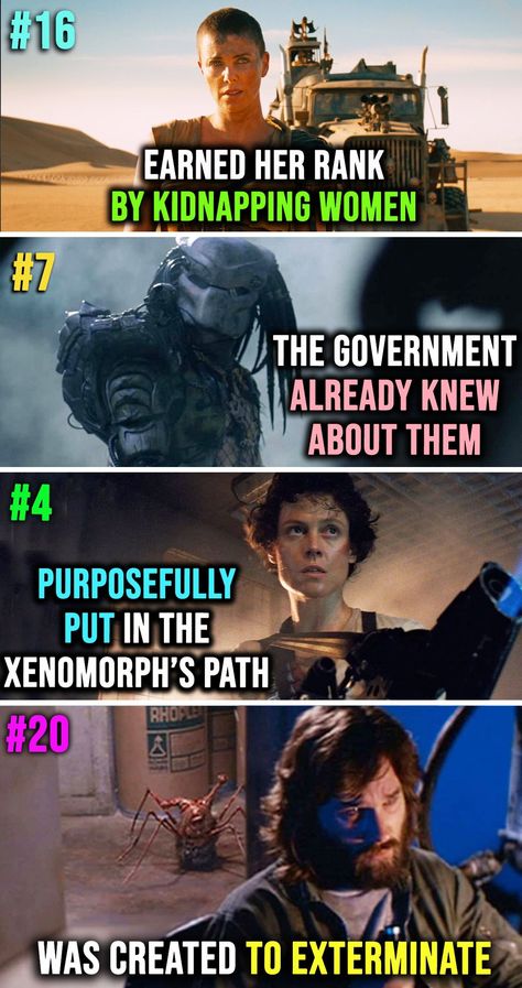 Action movies have always been one of the most fun genres in the film industry. With a cast of interesting characters, big fight scenes, and great storylines, it's really no question as to why. From unanswered questions to character quirks, some passionate fans managed to come up with some interesting theories regarding the most beloved action movies.There were many great action movie f... #actionmovies #fantheories #movieinsights #cinema2023 #filmlore #charactersecrets #fanvotes #moviemysteries Great Movies To Watch List, Interesting Theories, Character Quirks, Anton Chigurh, Immortan Joe, Interesting Characters, John Connor, Unanswered Questions, Movie To Watch List