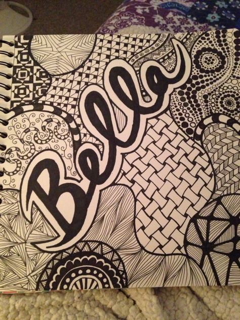 Zentangle of one of my nieces name for her birthday Doodle Name Art Ideas, Doodle Name, Easy Doodle, Graffiti Style Art, Easy Doodle Art, Types Of Lettering, Graffiti Styles, Graffiti Lettering, Zentangle Art