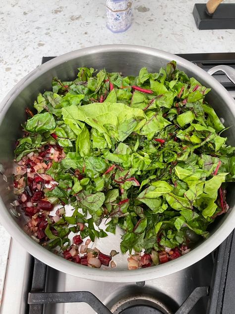 Packed with vitamins and minerals, my Simple Sauteed Red Chard recipe is a year-round favorite at our house that's crazy easy to make. Red Chard Recipes, Red Chard, Chard Recipes, Kale And Spinach, Baked Fruit, Healthy Veggies, Baked Fish, Healthy Salad, Chard