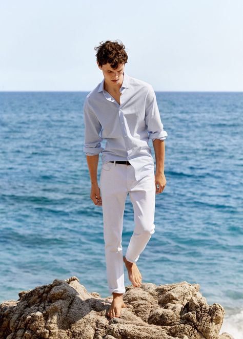 Mango Man Summer 2019 Beach Style | The Fashionisto Men’s Beach Photoshoot, Mens Beach Style Summer, Men’s Beach Style, Mens Beach Photoshoot, Beach Men Photography, Men In Beach, Beach Photography Men, Beach Look Men, Men At Beach