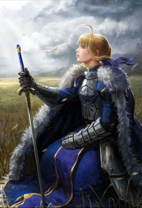 Arturia Pendragon, Fate Stay Night Anime, Female Knight, Fate Anime Series, Fate Zero, Wow Art, King Arthur, Fantasy Warrior, Stay Night