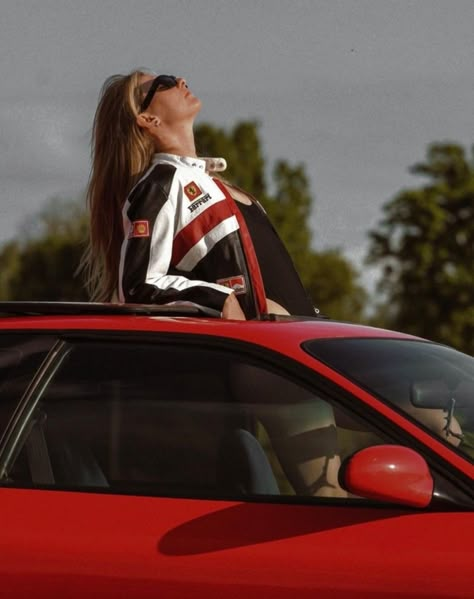 Formula 1 Photoshoot, Ferrari Twitter Header, Formula 1 Girl Aesthetic, F1 Photoshoot, Ferrari Photoshoot, Ferrari Girl Aesthetic, F1 Girl Aesthetic, F1 Outfit For Women, Racer Aesthetic