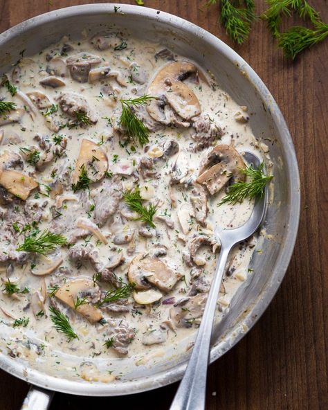 Whole30 Beef Stroganoff Paleo Primal Gourmet Easy Recipe Primal Gourmet, Whole30 Beef, Df Recipes, Pork Entrees, Top Sirloin, Grainy Mustard, Plant Paradox, Professional Cooking, Paleo Beef