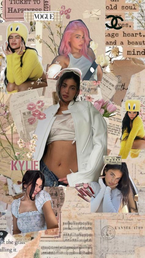 Kylie Jenner Collage, Old Soul, Kylie Jenner, Vogue, Collage