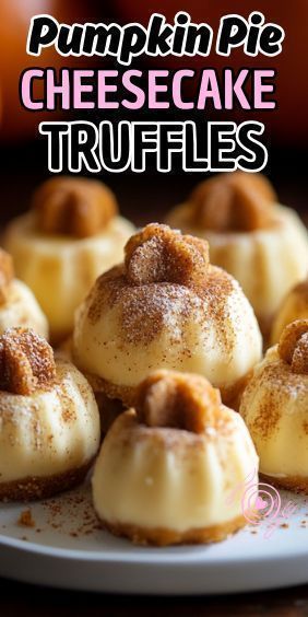 Get ready to indulge in the flavors of fall with these Easy Pumpkin Pie Cheesecake Truffles. These bite-sized delights combine the rich, creamy taste of pumpkin pie with the smoothness… Easy Pumpkin Pie Cheesecake, Instant Pot Bites, Pumpkin Cheesecake Truffles, Pumpkin Pie Truffles, Cheesecake Truffles Recipe, Classic New York Cheesecake, Cheesecake Recipes Easy, Peach Pound Cakes, Delicious Cheesecake Recipes