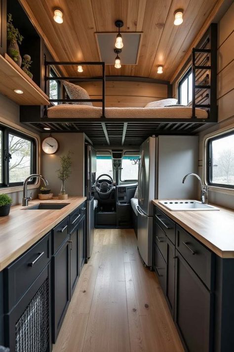 15+ Modern Camper Van Interiors Design Ideas – Minimalist Travelers Are Going Crazy for This!" Camper Office, Small Rv Campers, Modern Camper, Van Life Interior, Camper Interior Design, Van Interiors, Mobile Living, Campervan Interior, Van Interior