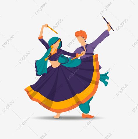 Garba Png Image, Garba Poster, Dandiya Images, Dandiya Drawing, Garba Painting, Garba Drawing, Navaratri Drawings, Dandiya Couple, Garba Images