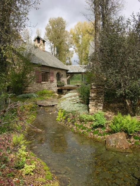 Stone Cottages, Fairytale Cottage, Storybook Cottage, Cottage Cabin, Dream Cottage, Stone Cottage, Fantasy House, Traditional Landscape, 수채화 그림