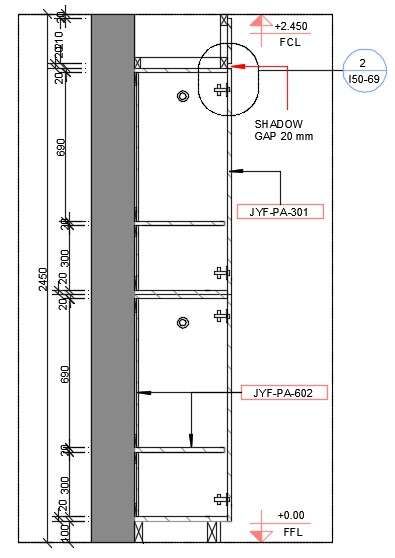 Section detail of full hight wardrobe given in this cad file. Download this 2d AutoCAD drawing file. - Cadbull Gatsby Interior Design, Wardrobe Section, Wardrobe Carcass, 2d Autocad Drawing, Furniture Details Drawing, Bed Blocks, Section Detail, Details Drawing, Sliding Wardrobes