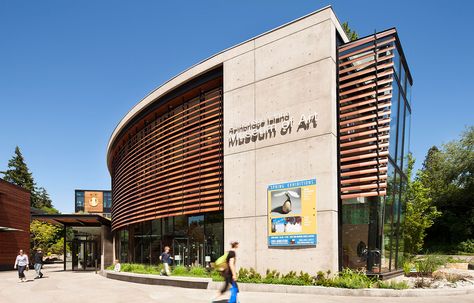 Bainbridge Island Museum of Art | Coates Design Architects | Seattle Architects Art Museum Architecture, Bainbridge Island Washington, Filipino Architecture, Prairie Home, Facade Architecture Design, Pole Barn House Plans, Downtown Seattle, Bainbridge Island, Museum Architecture