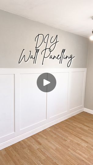 Shaker Wall Panelling, Modern Glam Dining Room, Glam Dining Room, Shaker Wall, White Wall Paneling, Wood Primer, Mdf Wall Panels, Tiny House Stairs, Blue Letters