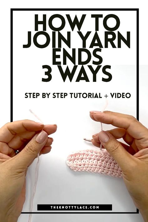 Joining New Yarn In Crochet, Crochet Connecting Yarn, How To Join Yarn Seamlessly, Connect Yarn Ends, How To Join New Yarn In Crochet, How To Start New Yarn In Crochet, How To Connect Yarn, How To Join Crochet, How To Join Colors In Crochet