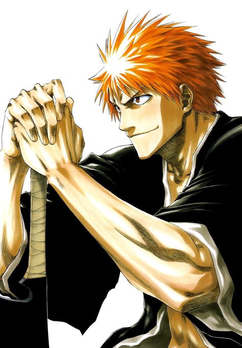 Bleach official art book Ichigo Kurosaki Wallpaper, Ichigo Manga, Kubo Tite, Rukia Bleach, Tite Kubo, Ichigo And Rukia, Bleach Anime Ichigo, Colored Manga, Bleach Anime Art