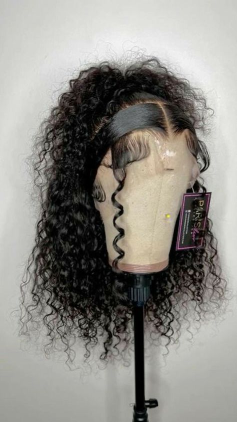 Frontal Claw Clip, Lace Curly Wigs, Water Wave Wig Claw Clip Hairstyles, 18inch Curly Wig, Claw Clip Water Wave Wig, Curly Bob Frontal Hairstyles, Cute Short Curly Wig Hairstyles, Deep Wave Dyed Wig, Trendy Frontal Wig Hairstyles